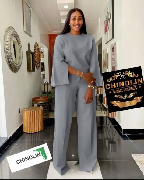 Classy Jumpsuit Outfits, Two Piece Outfits Pants, Modest Dresses Fashion, Fashionable Work Outfit, 2piece Outfits, Corporate Dress, Chic Dress Classy, African Inspired Clothing, Dinner Dress Classy