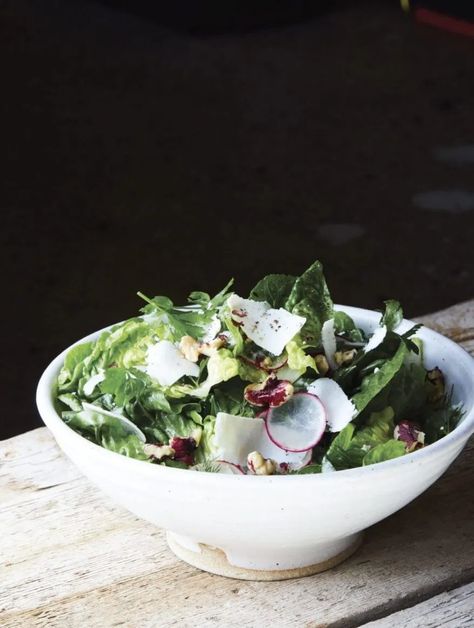 Genevieve’s Little Gem Salad Recipe | Bestia | Verve Magazine Gem Salad Recipe, Gem Lettuce Salad, Little Gem Salad, Gem Salad, Salad With Radishes, Cold Sides, Salad With Homemade Dressing, Gem Lettuce, Pasta Healthy