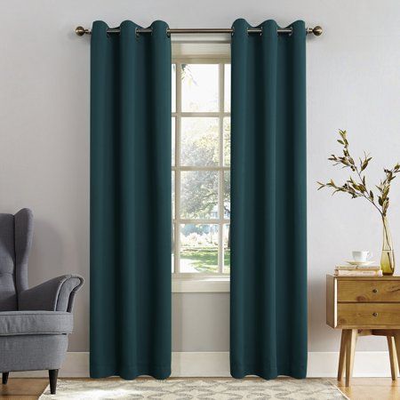 Sun Zero Nolan Blackout Grommet Curtain Panel - Walmart.com Sun Zero, Blackout Panels, Energy Efficient Design, Darkening Curtains, Room Darkening Curtains, Energy Efficient Lighting, Grommet Curtains, Room Darkening, Thermal Insulation