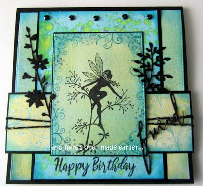 and here's one i made earlier...: For a special lady Goddess Luna, Tree Goddess, Lavina Stamps, Fantasy Cards, Fairy Cards, Lavinia Stamps Cards, Step Card, Fairy Silhouette, Fairy Festival