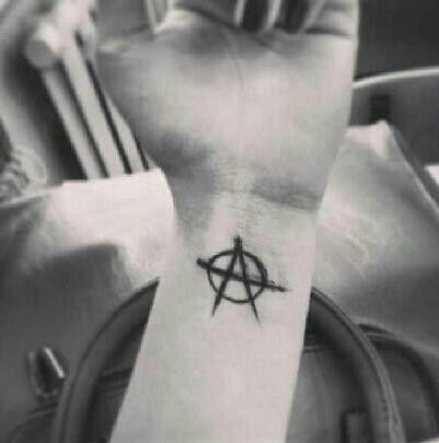 Anarchy tattoo.... so want something like this and this symbol is going to be my very first tattoo! Think I made a good choice? Anarchy A Tattoo, Anarchism Tattoo, Anarchy Tattoo Ideas, Anarchy Symbol Tattoo, Anarchist Tattoo, Anarchy Tattoo, Anarchy Symbol, Second Tattoo, Knuckle Tattoos