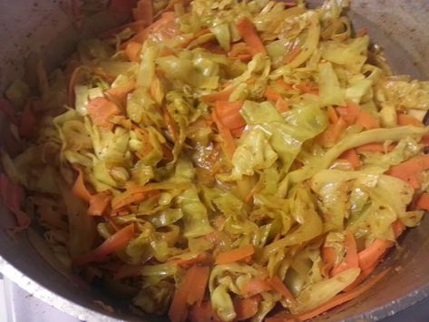 Jamaican Stewed Curry Cabbage has always been one of my longtime favorite side dishes. Growing up this was a side dish my parents would make occasionally (depending on what exactly we were having) … Jamaican Cabbage Recipe Jamaica, Jamaican Cabbage Recipe, Curry Cabbage, Jamaican Cabbage, Jamaican Curry Powder, Jamaican Curry, Jamaican Dishes, Cabbage Recipe, Island Food