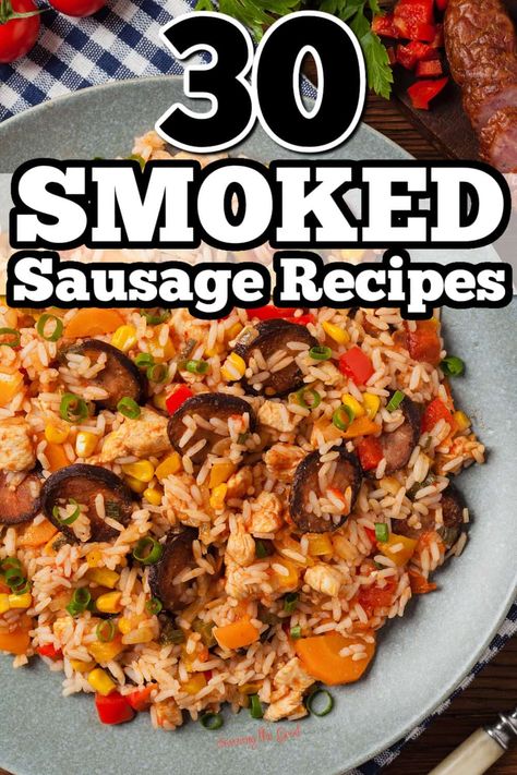 Round Sausage Recipes, Smoked Italian Sausage Recipes, Jalapeno Smoked Sausage Recipes, Cajun Pork Recipes, Jalapeno Cheddar Smoked Sausage Recipes, Smokies Recipe Dinners, Roger Wood Sausage Recipes, Jalapeno Cheddar Sausage Recipes, Andoulli Sausage