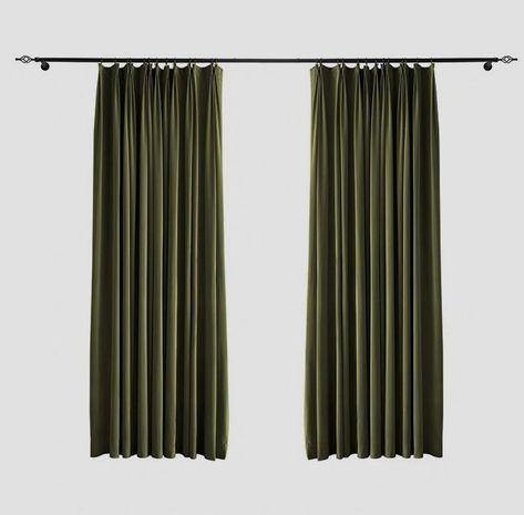 Luxury Olive Green Matte Velvet Curtains Custom Made Rod | Etsy Blinds And Curtains Living Room, Olive Green Curtains, Victorian Apartment, Balcony Curtains, Buy Curtains, Good Color Combinations, Green Curtains, Black Curtains, Living Room Windows