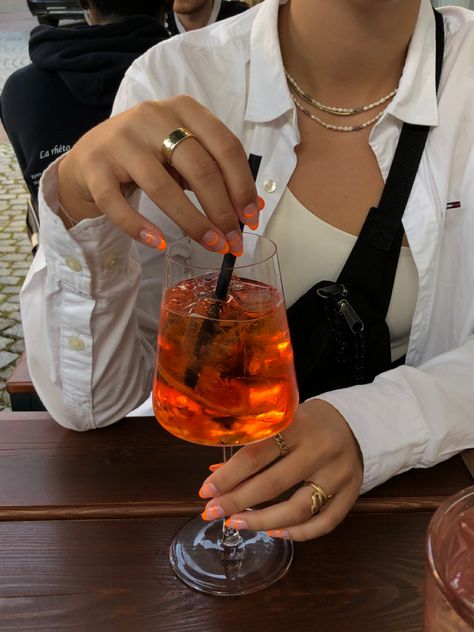 Amaka Hamelijnck, Lemon Nails, Aperol Spritz, Nail Varnish, Nail Inspo, Summer Nails, Going Out, Nail Art, Lifestyle