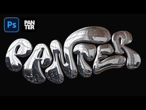 How to Create 3D Chrome Text Effect in Photoshop With Eye Candy 7 Plugin - YouTube Chrome Poster, 3d Type Design, Chrome Text, Text Effect In Photoshop, Photoshop Fonts, Chrome Type, Create Logo Design, Photoshop Tuts, 3d Chrome