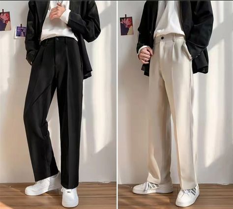 Korean men beggy pants Korean Pants Outfit Men, Korean Pants Outfit, Optimus Prime Wallpaper Transformers, Optimus Prime Wallpaper, Korean Pants, Korean Mens Fashion, Biker Photoshoot, Pants Outfit Men, Cyberpunk Aesthetic