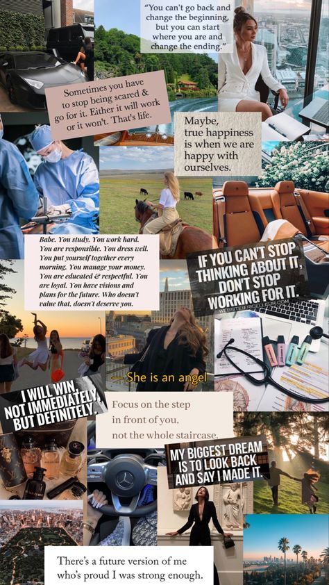 Vision Board Manifestation Doctor, Aesthetic Life Goals Career, Travel Doctor Aesthetic, Doctor Collage Wallpaper, Doctor Manifestation Wallpaper, Vision Board Dream Life, Aesthetic Peaceful Wallpaper, Vision Board Doctor Aesthetic, Vision Board For Doctor