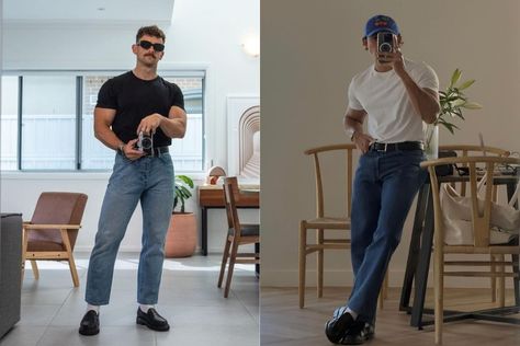 Men's fashion in Bandung: A guide to neatly tucking in jeans with style. Men often choose jeans for a stylish and youthful look. Tucking a shirt in can create a polished appearance. Fashion Bandung has tips on how to do it ... #fashionbandung Check more at https://fashionbandung.com/mens-fashion-in-bandung-a-guide-to-neatly-tucking-in-jeans-with-style/ Tucked In Tshirt Men Outfits, Ace Fashion, Jean Shirts, Men's Fashion, Mens Jeans, Do It, Mens Outfits, Mens Tshirts, T Shirt