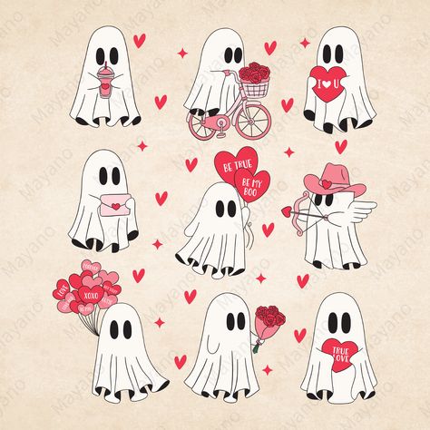 Ghost In Love, Zodiac Sign Fashion, Ipad Drawings, Tattoo Style Drawings, Halloween Backgrounds, Love Illustration, My Themes, Cute Ghost, Make And Sell