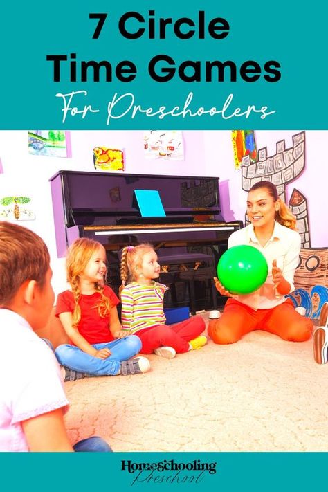 7 Circle Time Games for Preschoolers - Homeschooling Preschool Large Group Prek Activities, Preschool Filler Activities, Circle Time Math Games Preschool, Circle Time For Preschoolers Ideas, Games For Circle Time, Preschool Whole Group Games, Games For Circle Time Preschool, Preschool Group Time Ideas, Fun Circle Time Games