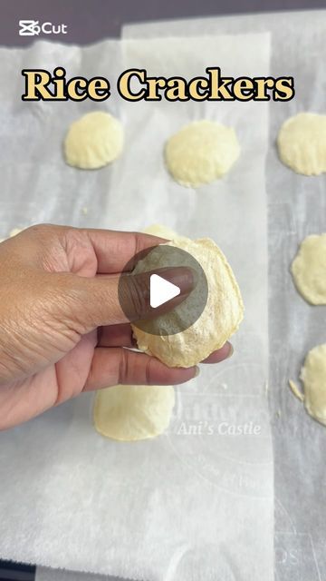 Ani's Castle Tamil on Instagram: "Rice Crackers | Just 3 ingredients Crackers | Cooked Rice Crackers 

Ingredients : 

Cooked Rice 
Butter 
Salt 
Water 

Method🧑‍🍳 

1. Grind cooked rice,butter,salt n water to fine paste 

2. Add the ground paste to piping bag and cut the corner 

3. Line the baking tray 

4. Preheat the oven for 10minutes @170c 

5. Place the pressed crackers in the oven and bake @170c till 20-25minutes or till the sides turns light brown 

6. Let it to cool down n sprinkle some chilli powder n enjoy 

✅shelf life : 7-8days 

Happy Cooking n blessings to you all!! 

#healthysnack #healthy #ricecrackers #crackers #bakedcrackers #chips #ricechips" Rice Crackers Recipe, Rice Cracker, Rice Crackers, Baked Crackers, Happy Cooking, Piping Bag, Cooked Rice, Baking Tray, Chilli Powder