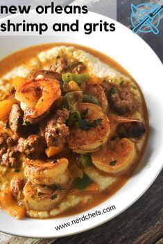 Shrimp And Grits Recipe New Orleans, New Orleans Shrimp And Grits, Charleston Shrimp And Grits, Best Shrimp And Grits Recipe, New Orleans Shrimp, Easy Shrimp And Grits, Shrimp Grits Recipe, Seasoned Shrimp, Cajun Shrimp And Grits