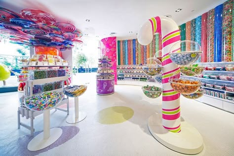 The Best Candy Stores in the World: 11 Beautifully Designed Candy Shops | Architectural Digest Candy Store Design, Candy Store Display, Boutique Patisserie, Candy Room, Chocolate Stores, Chocolate Shop, Best Candy, Plywood Furniture, Pick And Mix