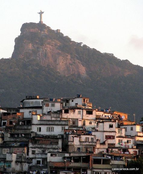 Statue of Christ the Redeemer appears to watch over a Favela Favelas Brazil, Brazil Wallpaper, Brazil Cities, Brazil Culture, Paint Inspo, Christ The Redeemer, Brazil Travel, Cultural Experience, Rio De Janeiro