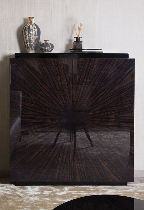 Our ASHBY luxury Art Deco inspired cabinet features an exquisite ebony Macassar veneer with a high-gloss finish. Also available in other bespoke veneer and lacquer finishes the cabinet will fit perfectly in a contemporary lounge or bedroom.  #cabinet #drinkscabinet #luxurycabinet #luxuryloungeroom #luxurylivingroom Bedroom Cabinet, Bed Picture, Contemporary Lounge, Luxury Living Room Decor, Art Deco Living Room, Sofa And Chair Company, Luxury Furniture Living Room, Living Room Styles, Cabinet Features