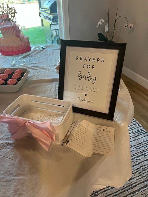 Baby Shower Sentimental Ideas, Bible Baby Shower Ideas, Christian Themed Baby Shower Ideas, Religious Baby Shower Ideas, Decorate A Block Baby Shower Game, Christian Baby Shower Games, Christian Gender Reveal Ideas, Blessing Way Ideas, Pajama Baby Shower Ideas