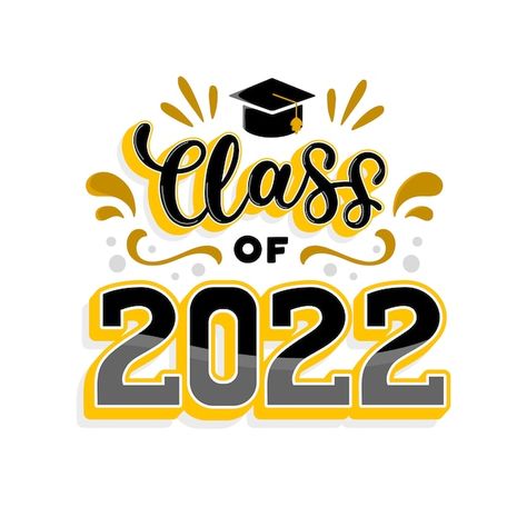 Hand drawn class of 2022 lettering Free ... | Free Vector #Freepik #freevector #graduation-ceremony #ceremony #graduation #occasion 2022 Graduation, Class Of 2022, Class 2023, Class Of 2022 Graduation, Class Of 2023, Graduation Logo, Graduation Wallpaper, Letter D Crafts, Graduation Images