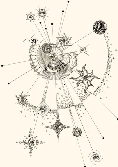 Cosmic Dance, Geometry Art, Art And Illustration, 판타지 아트, Spiritual Art, Tattoo Style, Sacred Geometry, Art Sketchbook, Dark Art