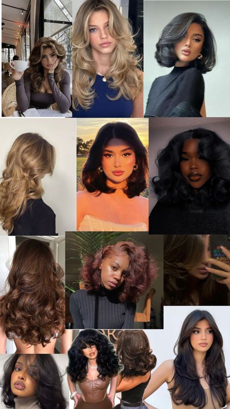 Fluffy hair #inspo 90s #blowout #hairstyle Fluffy Hair Aesthetic, Hair Inspo 90s, Blowout Hairstyle, Short Hair Pixie Cuts, Stunning Prom Dresses, Protective Hairstyles Braids, Hair Aesthetic, Blowout Hair, 90s Hairstyles