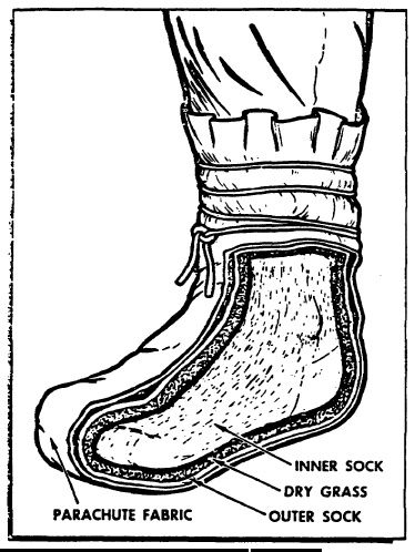 Improvised Footwear to Keep Your Feet Warm and Dry  http://preparednessadvice.com/survival/improvised-footwear-to-keep-your-feet-warm-and-dry/#.VjpSorerRD8 Survival Hacks, Survival Ideas, Survival Skills Life Hacks, Survival Life Hacks, Survival Stuff, Survival Shelter, Apocalypse Survival, Urban Survival, Survival Techniques