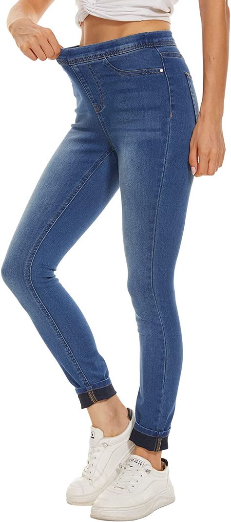 Jeggings Outfit Summer Casual, Denim Jeggings Outfit, Denim Jeggings For Women, Jeggings Outfit, Jeggings For Women, Travel Jeans, High Waist Jeggings, Emma Style, Elastic Jeans