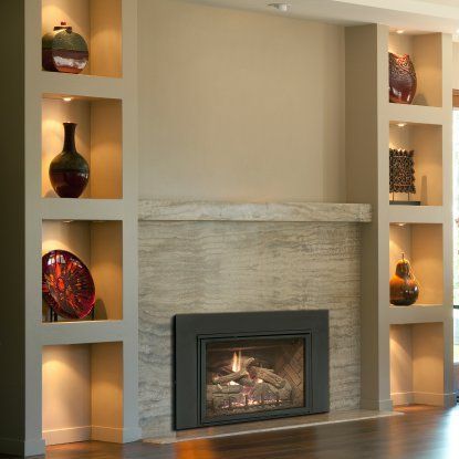 Herringbone Brick Pattern, Direct Vent Fireplace, Fireplace Bookshelves, Gas Fireplace Insert, Fireplace Doors, Brick Paneling, Old Fireplace, The Biltmore, Corner Fireplace