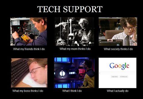 Life in Tech Support: What People Think I Do |  #funny #tech_support #humor Humour Geek, Technology Humor, Computer Humor, Tech Humor, Geek Humor, Usa News, Tech Support, Know Your Meme, Elton John