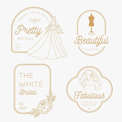 Women Clothing Brand Name Ideas, Dress Logo Design Ideas, Dress Designer Logo, Dress Shop Logo, Wedding Logo Design Luxury, Boutique Logo Design Clothing, Logo Design Ideas Fashion Clothing, Boutique Logo Design Fashion, Fabric Logo Design