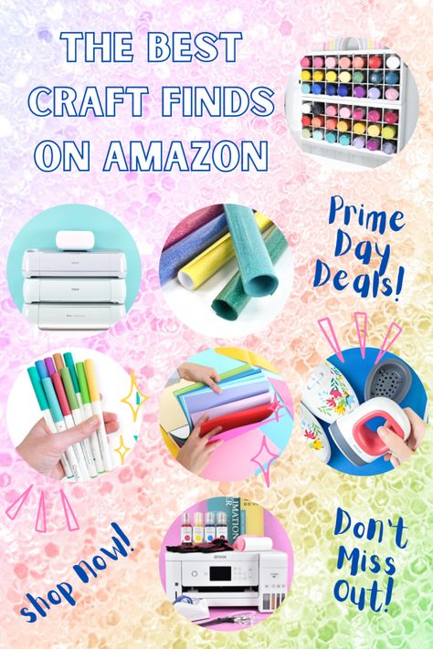 The Best Craft Supplies on Amazon for Makers & Artists Craft Room Shelves, Free Craft Supplies, Get Free Stuff Online, Best Amazon Finds, Htv Projects, Wholesale Craft Supplies, Prime Day Deals, Craft Desk, Best Craft