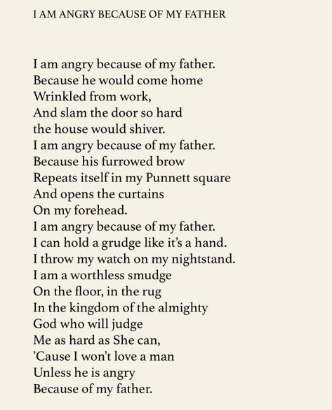 Poems About Anger, Reaper Aesthetic, Hamilton Au, Father Poems, Dad Poems, Meaningful Poems, Cognitive Therapy, I Am Angry, Anger Issues