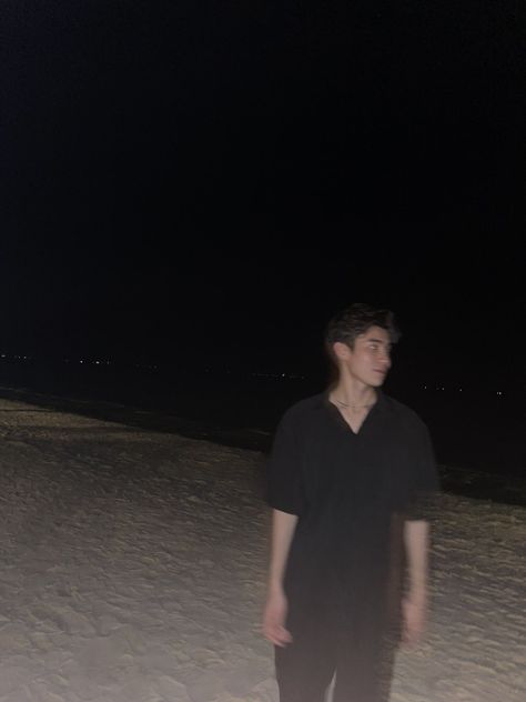 Beach Night Outfit, Brent Manalo, Beach Outfit Men, Dark Beach, Ocean At Night, 21st Birthday Photoshoot, Beach At Night, Men Photoshoot, Beach Night