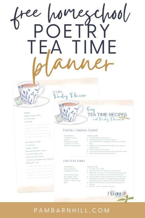 Poetry Tea Time Themes, Tea Time Ideas, Poetry Teatime, Poetry Time, Homeschool Electives, Poetry Tea, Classical Homeschool, Poetry Tea Time, Unit Studies Homeschool