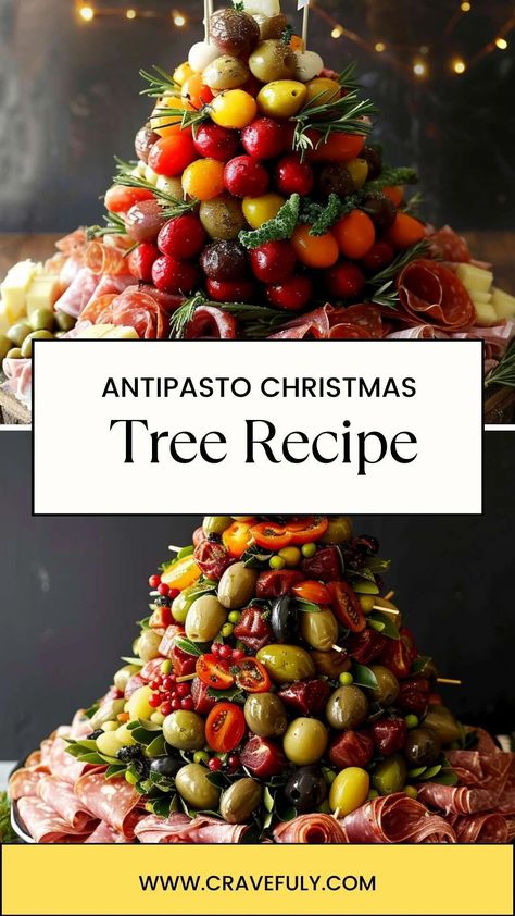 Antipasto Christmas Tree – Cravefuly Christmas Antipasto Tree, Antipasto Christmas Tree, Antipasto Tree, Christmas Tree Food, Water Crackers, Antipasto Platter, Cream Cheese Dips, Pickling Jalapenos, Cured Meats