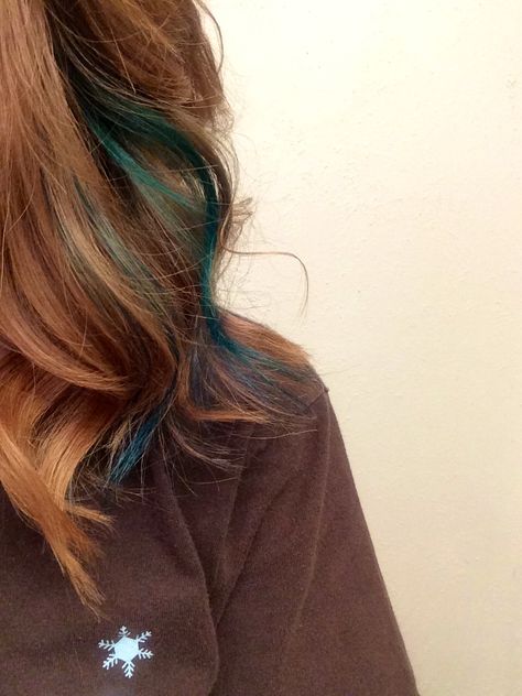 Teal streak in hair. #curlyhair #teal #bluehair #pretty Teal Hair Streaks, Streak In Hair, Blue Hair Streaks, Blonde Brown Hair Color, Purple Hair Streaks, Purple Blonde Hair, Indian Hair Color, Blue Hair Highlights, Jojo Levesque