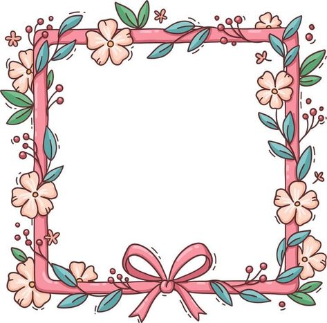 Floral Borders Drawing, Picture Frame Design Border, Photo Frame Border Design, Photo Frame Drawing, Cute Frame Png, Exam Poster, Amazon Picture Frames, Evs Project, Polaroid Photo Frame