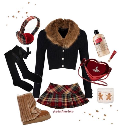 Cute Christmas Outfits, Outfit Layout, 2000s Fashion Outfits, Streetwear Fashion Women, Really Cute Outfits, Girly Fashion, Girly Outfits, Lookbook Outfits, Preppy Outfits