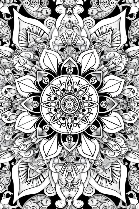 Discover our unique coloring page of a dark mandala, specially designed for creative souls who appreciate complex and symmetrical designs.
This mandala offers you the opportunity to immerse yourself in the fascinating world of coloring and to live out your artistic skills.
As you color in the fine lines and detailed patterns, you can relax and let off steam creatively. Unique Coloring Pages, World Of Color, Coloring Page, Steam, Coloring Pages, Let It Be, Pattern, Color, Design