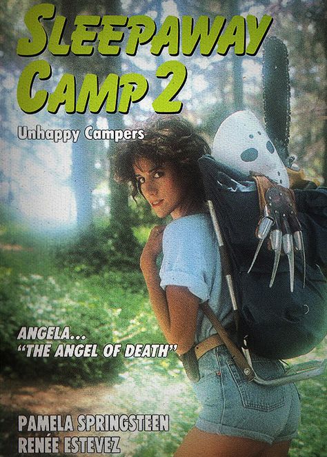 Sleepaway Camp 2 -- great sequel to Sleepaway Camp featuring Pamela Springsteen in the Angela role. Sleepaway Camp, Horror Posters, Movie Covers, Horror Movie Posters, Vintage Horror, B Movie, Go Camping, Horror Films, Summer Camp