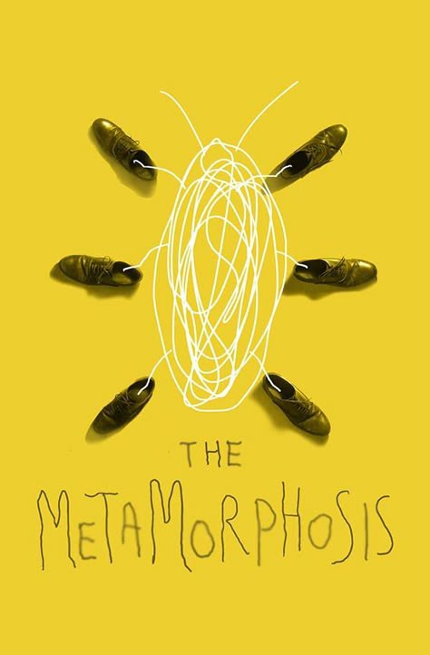 A Metamorphosis of THE METAMORPHOSIS: A Cover Design Exploration Metamorphosis Book Cover, Kafka Poster, Metamorphosis Design, Kafka Metamorphosis, Metamorphosis Book, Book Cover Redesign, Gregor Samsa, Arts Students, Book Illustration Layout