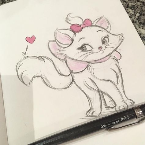 Easy Disney Drawings, Animal Drawings Sketches, Cute Sketches, Easy Doodle Art, Easy Doodles Drawings, Cute Doodles Drawings, Cute Doodle Art, Mini Drawings, Hand Art Drawing