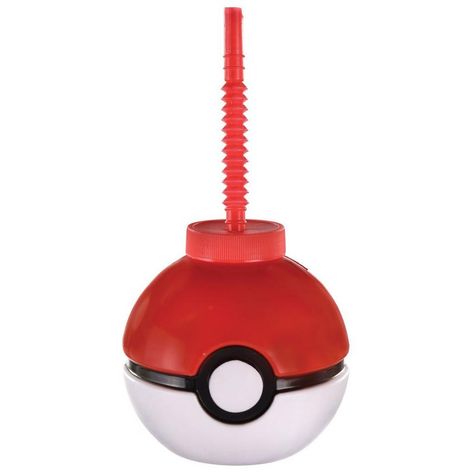 Let guests sip drinks Pokémon style! This plastic favor cup is shaped like a Poké Ball with a long, red bendy straw for no spills. Pokémon Party Drinks, Pokémon Party Favors, Pokemon Snacks Birthday Parties, Pokemon Birthday Decorations, Pokemon Birthday Party Gift Bags, Pokémon Birthday, Pokémon Party, Pokemon Birthday Party Decorations, Pokeball Party Favor