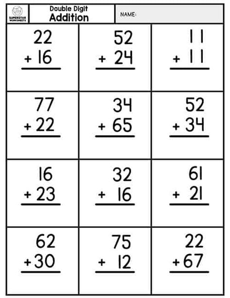 Addition Worksheets Addition With Regrouping Worksheets Grade 1, Mathematics Addition Worksheet, Addition Worksheets 2 Digit, 2 Digit Addition And Subtraction With Regrouping, Second Grade Addition Worksheets, Addition Within 10 Activities, Addition Grade 2 Activities, Worksheet Math Grade 1, Addition Worksheets For Grade 2