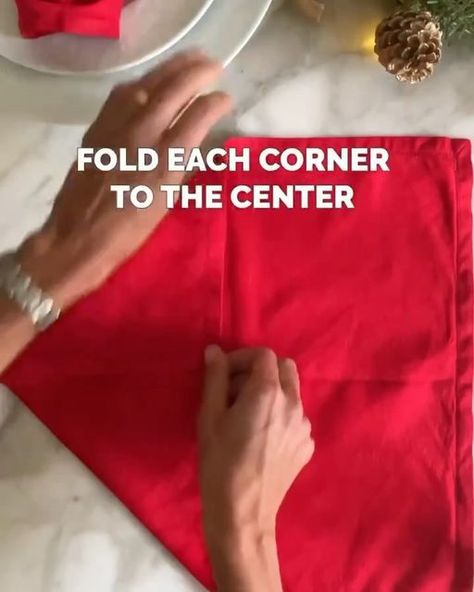 Interior Design & Home Decor on Instagram: "1 or 2 which one?Such a incredible way to fold your napkin🥰Credit @cookwithmanuela 💕💕💕 have a blissful night my dearest IG family 😍

. #napkin #folding #styleinspiration #tablestyling #diningtablestyling #napkins" Beautiful Napkin Folding, Christmas Napkin Folding, How To Fold Towels, Napkin Folding, Have A Wonderful Day, Yes Or No, Activity Days, Wonderful Day, Christmas Crafts Diy