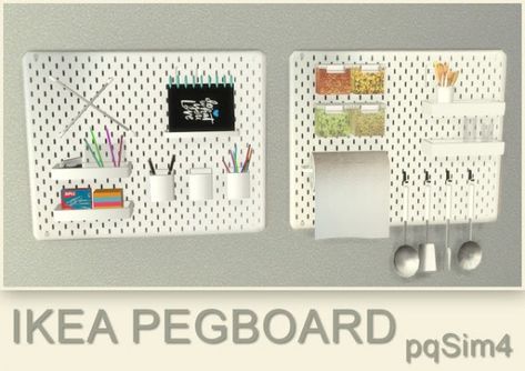 PQSims4: Pegboards • Sims 4 Downloads Sims 4 Cc Decor, Ikea Pegboard, Los Sims 4, House Games, David Sims, Sims 4 Gameplay, Sims 4 Downloads, Los Sims, Best Sims