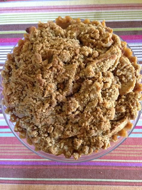 AROUND THE TABLE WITH LORETTA: Dutch Apple Pie with Crumble Topping & Shortbread Crust Shortbread Crust Pie, Sweet Crumble Topping, Apple Pie Crumble Topping, Pie With Shortbread Crust, Dutch Apple Pie Topping, Pie With Crumble Topping, Pie Crumble Topping, Shortbread Pie Crust, Passionfruit Slice