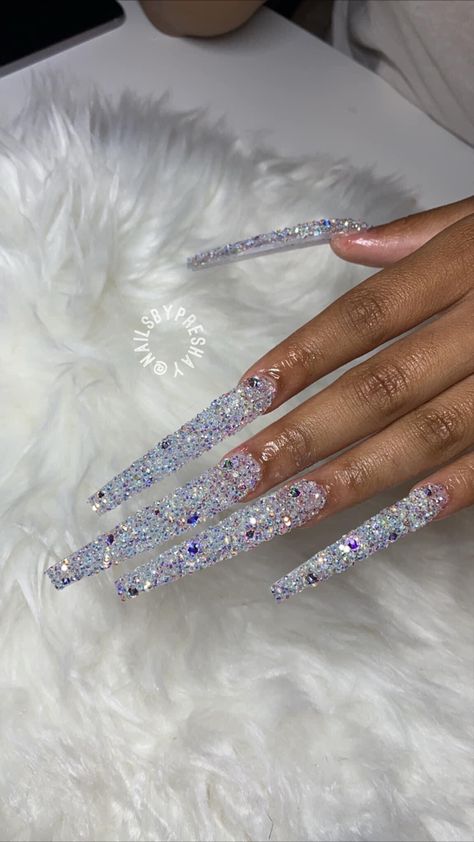 Extra Long crystal diamond rhinestone bling sugar nails Long Red Nails, Sugar Nails, Art Guide, Drip Nails, Long Nail Designs, Nails Design With Rhinestones, Long Nail, Exotic Nails, Long Acrylic Nails Coffin