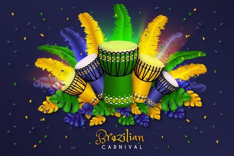 Diseño realista de fondo de carnaval bra... | Free Vector #Freepik #freevector #fondo #diseno #papel-pintado #celebracion Vip Card Design, Carnival Brazil, Carnival Background, Brazilian Carnival, Carnival Holiday, Brazil Carnival, Vip Card, Cards Design, Vector Free Download