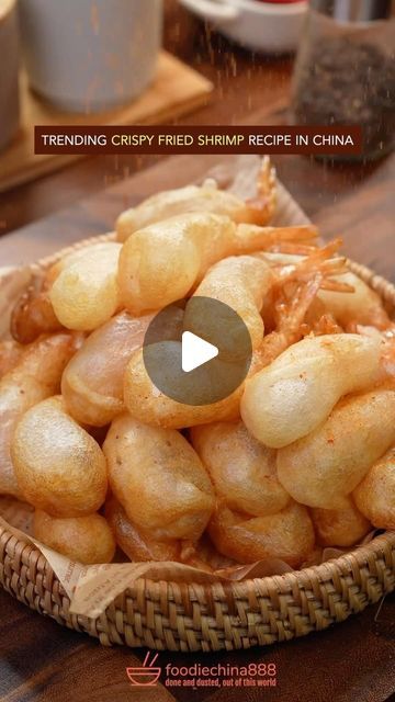 1.5M views · 62K likes | Wayne Shen on Instagram: "Trending crispy fried shrimp recipe in China. Do you want to try? #recipe #cooking #chinesefood #shrimp #seafood #snack #crispy #streetfood" Shrimp Balls Chinese, Saute Shrimp Recipes, Crispy Shrimp Recipes, Shrimp Appetizers For Party, Spicy Shrimp Roll, Fish Starter Recipes, Fish Starters, Shrimp Pancakes, Crispy Prawns