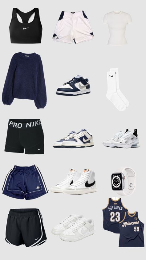 #navy #blue #navyblue #basketball #basket #practice #girl #fit #outfit #inspo Basketball Girls Outfits, Basketball Girl, Basketball Basket, Basketball Practice, Cute Nike Outfits, Basketball Clothes, Practice Outfits, Basketball Girls, Cute Nikes